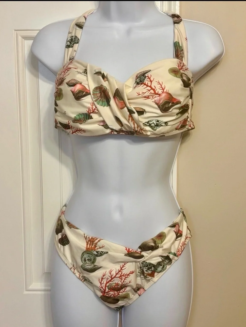 Antonio Melani Seashell Tankini with Bikini Top M
